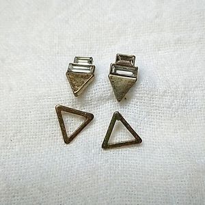 Art Deco style triangle studs